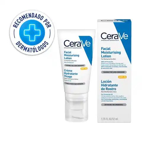 CeraVe Loción Hidratante de Rostro SPF 25 sin Fragancia