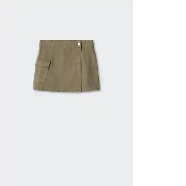 Falda Minime Khaki Talla L Mujer Mango