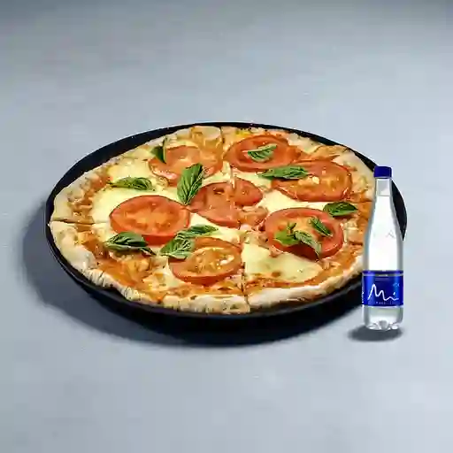 Combo Pizza Margherita + Manantial Sin Gas 600ML