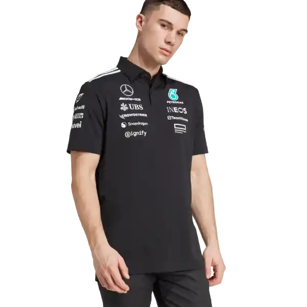 Adidas Camiseta Polo F1 Mercedes Lifestyle Hombre Negro Talla S