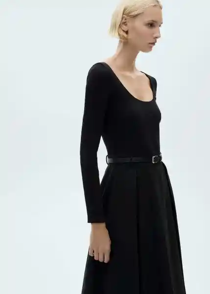 Vestido Diana Negro Talla 24 Mujer Mango