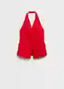 Chaleco Limona Rojo Talla L Mujer Mango