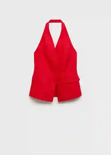 Chaleco Limona Rojo Talla L Mujer Mango