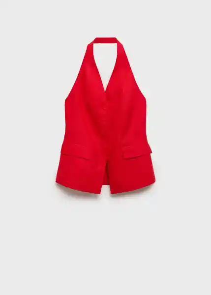Chaleco Limona Rojo Talla L Mujer Mango