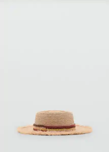 Sombrero Itaca Beige Talla 99 Mujer Mango