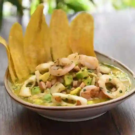 Ceviche mariscos ají amarillo (perú)