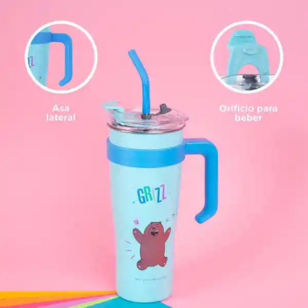 Vaso de Con Pitillo Serie Tokidoki 800 mL Miniso