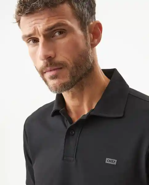 Camiseta Polo Functional Negro Sombrío Ultraoscuro L Chevignon