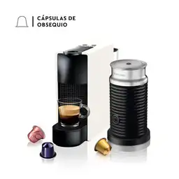 Nespresso Cafétera Blanca + Espumador de Leche