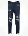 American Eagle Jegging Next Level Reflejo Oscuro Talla 2 Regular