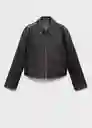 Chaqueta Cazadora Low Negro Talla L Mujer Mango