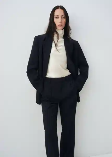 Pantalón Varsovia Navy Talla 36 Mujer Mango