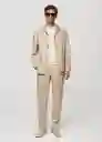 Blazer Americana Sorbet Beige Talla 50 Hombre Mango