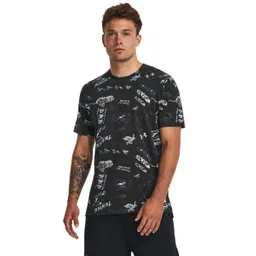 Under Armour Camiseta Run Like a Tee Hombre Negro SM 1379301-001