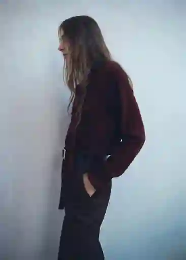 Jersey Laia Vino Talla L Mujer Mango