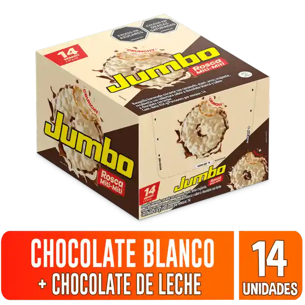 Jumbo Rosca Horneada Mitimiti Chocolate Blanco y Con Leche