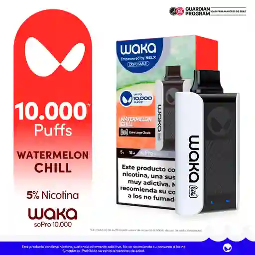Waka Vapeador Sopro pa Watermelon Chill 5% 10.000 Puff