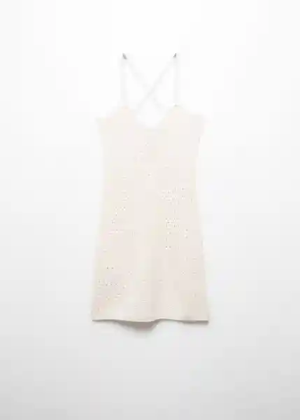 Vestido Ouvert Off White Talla S Mujer Mango