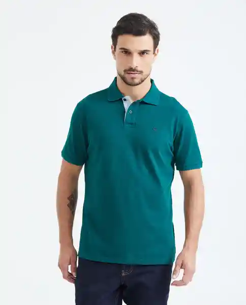 Camiseta Polo Verde Pluvisilva Ultraoscuro Talla M Chevignon