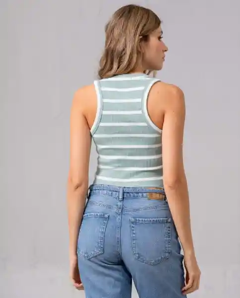 Camiseta Crop Mujer Verde Valquiria Claro Talla XL 38143 Rifle