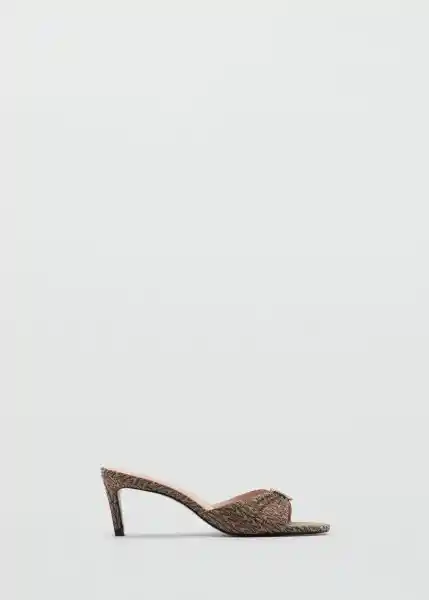 Sandalias Piece Marron Talla 37 Mujer Mango