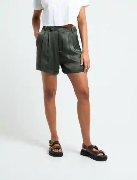 Short Libia Mujer Verde Ciénaga Ultraoscuro T10 459E330 Naf Naf