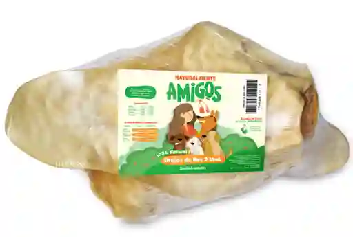 Amigos Snack Para Perro Oreja de Res Natural y Deshidratadas