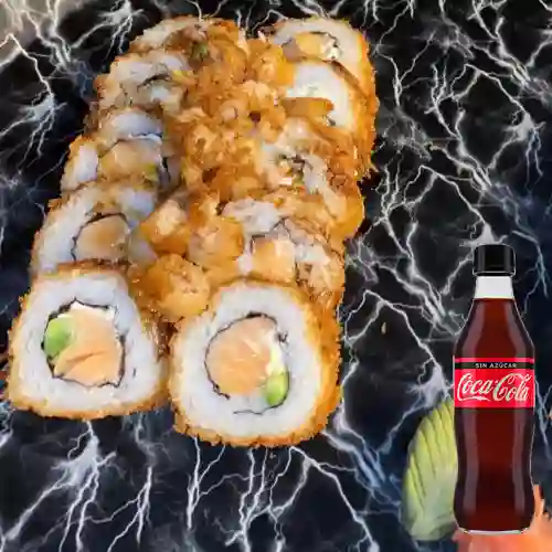 Combo Coco Roll Tempura +Cocacola S/az Lata 300ml