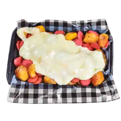 Salchipapa Gratinada ( para 2 )