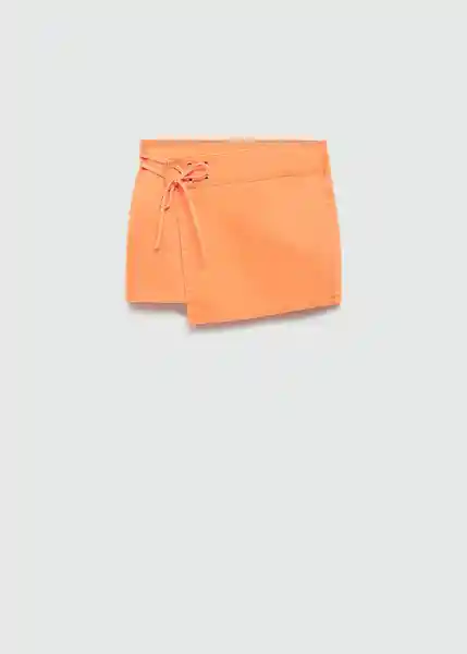 Falda Mia Naranja Talla L Mujer Mango