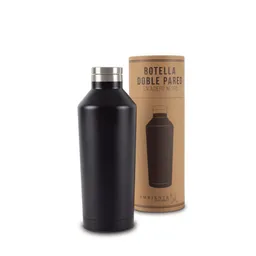 Ambiente Gourmet Botella Doble Pared en Acero Negro