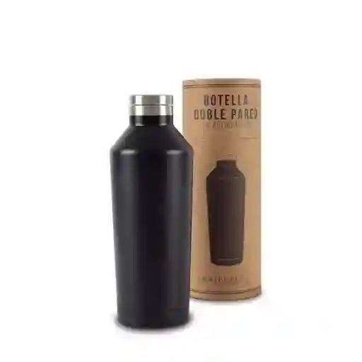 Ambiente Gourmet Botella Doble Pared en Acero Negro