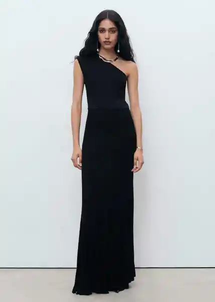 Vestido Asim Negro Talla M Mujer Mango