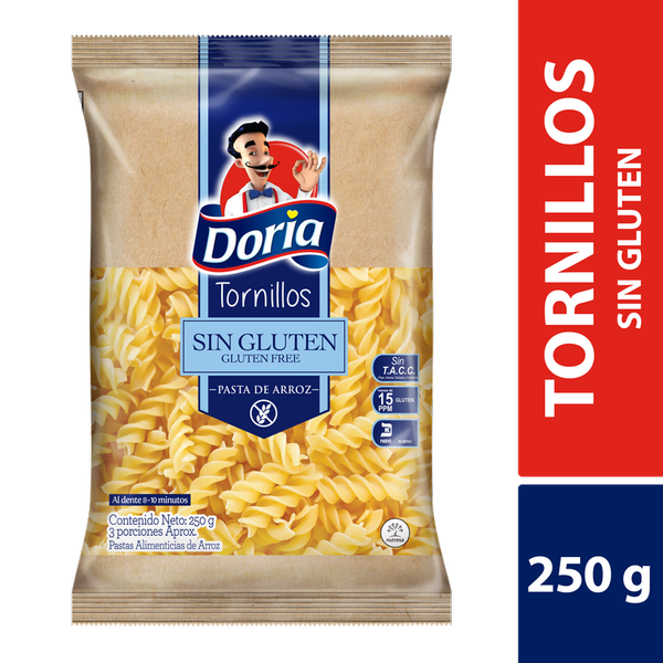 Tornillos de Arroz Sin Gluten Doria 250g