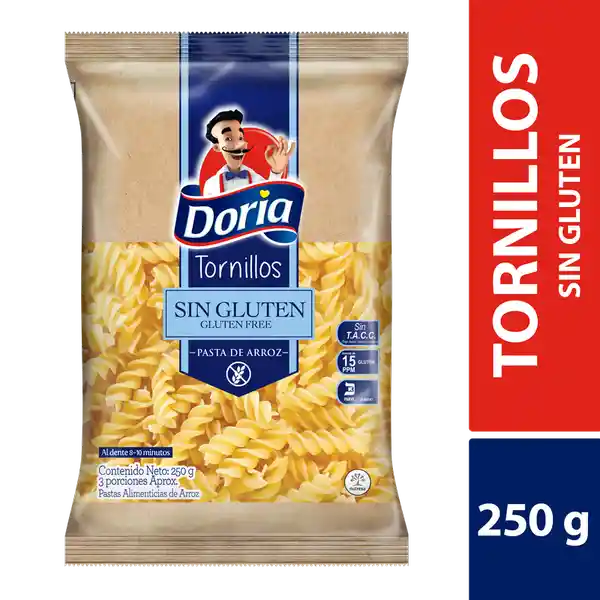 Doria Pasta de Arroz Tornillos Sin Gluten