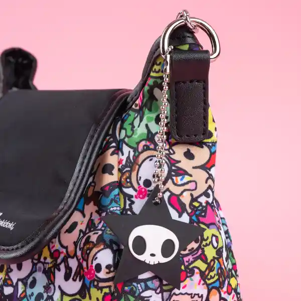 Bolso Hobo Con Solapa Serie Tokidoki Negro Miniso