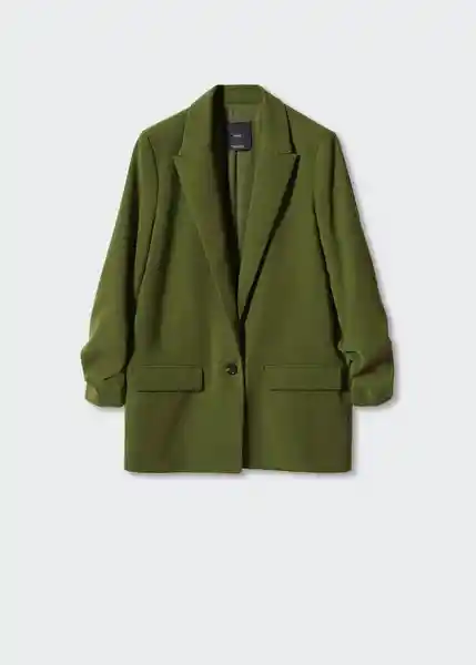 Blazer Americana Eleonor Verde Talla S Mujer Mango