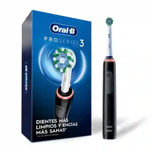 Oral B PRO Series 3 Cepillo de Dientes Eléctrico Cabezal Redondo Advanced Clean Negro