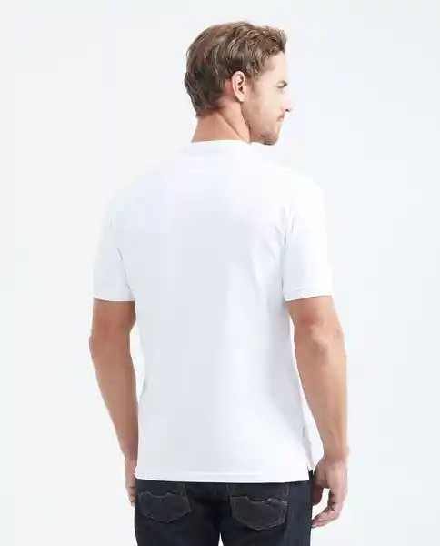 Camiseta Polo Neru Neck Masculino Blanco 0 Claro TXL Chevignon