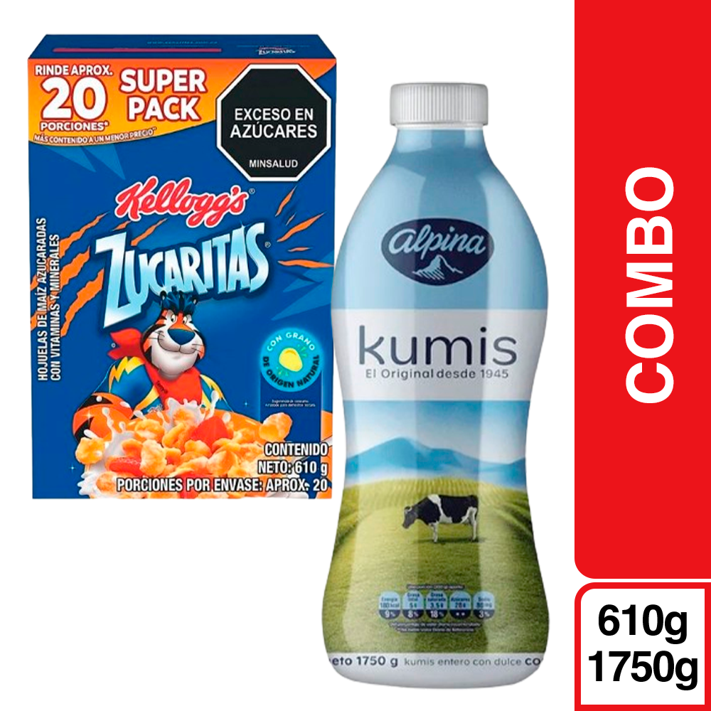 Combo Alpina Kumis Bebida + Kelloggs Cereal Zucaritas