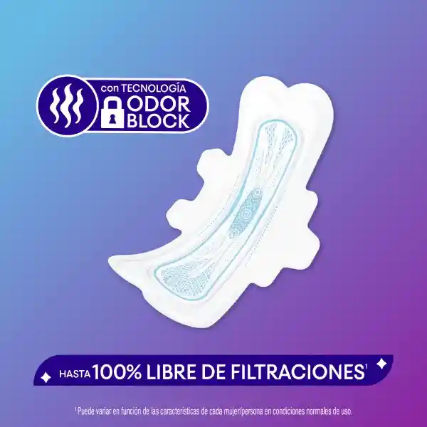 Toallas Higiénicas Femeninas Kotex Nocturna Discreta 8 Und