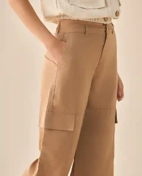 Pantalón Café Barro Medio Talla 8 433G013 Esprit