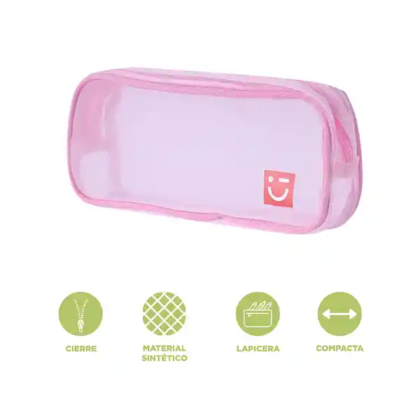 Cartuchera de Malla Serie Rosa Claro Miniso