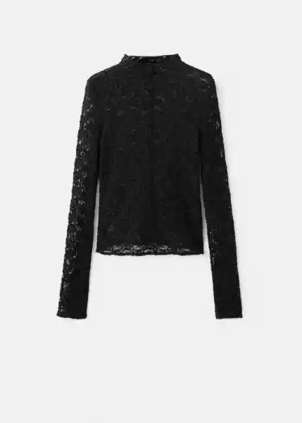 Top Xselena Negro Talla XS Mujer Mango