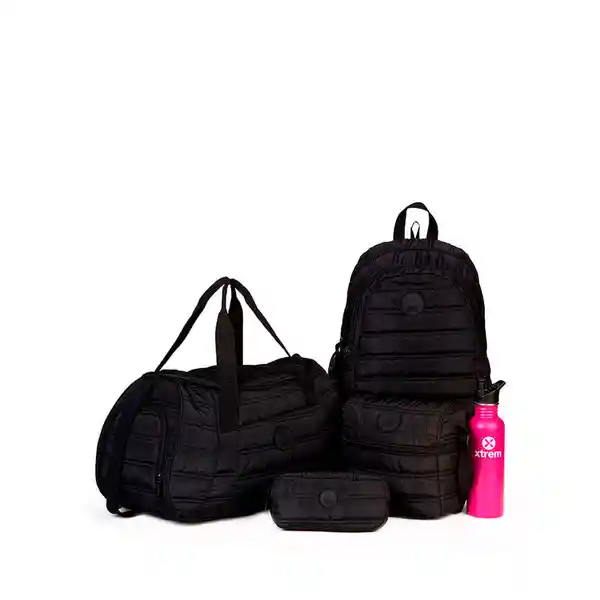 Xtrem Pack Escolar Mega Black Quilted Negro