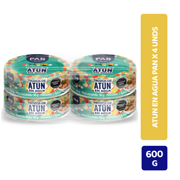 Pan Pack Atún en Agua 4 x 150 g