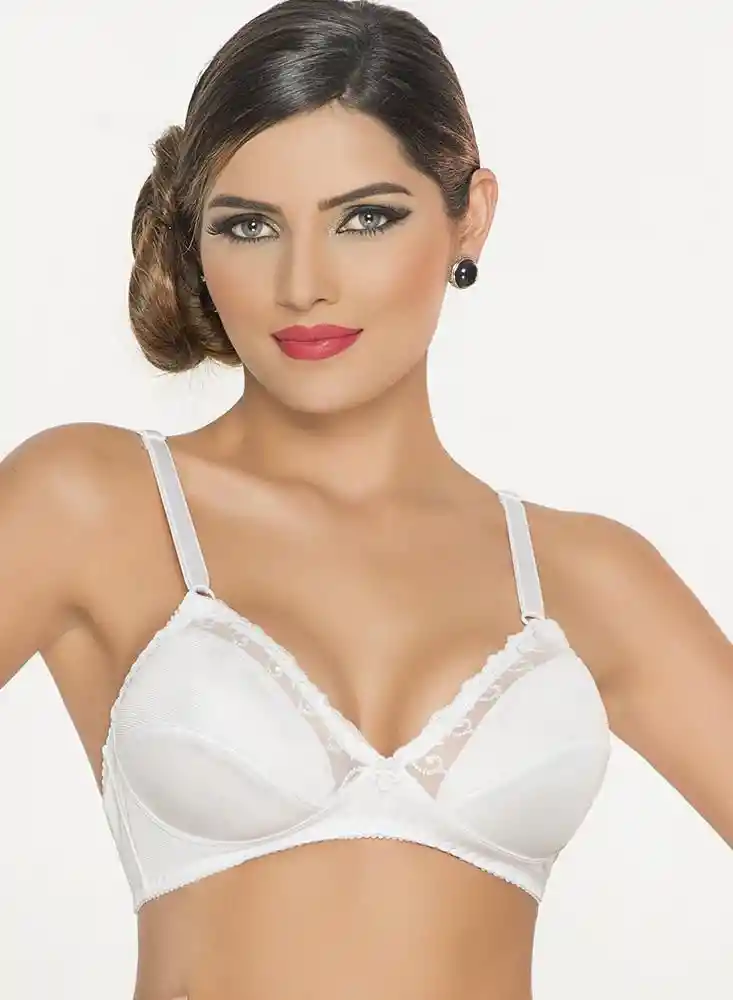 Brasier Clasico En Nylon Mujer 40 - Blanco
