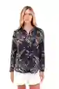 Camisa Boyfriend Haven Palmeras Negro XS Mercedes Campuzano