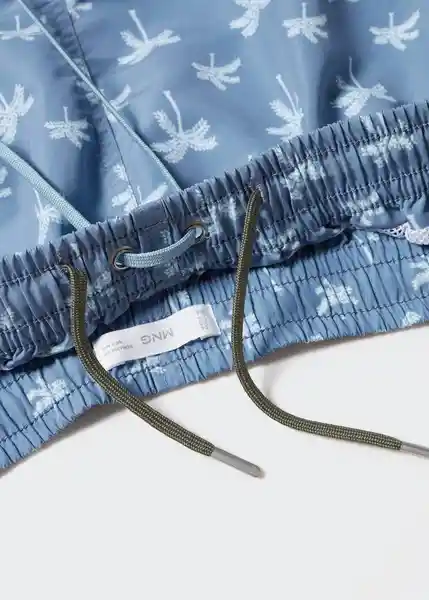 Traje del Bañador Leaves Azul Talla 21 Mango Teen Boy Mango