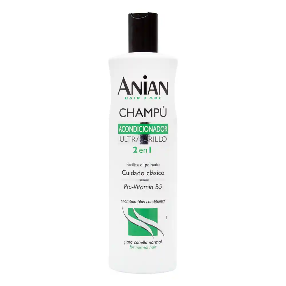 Anian Champú Acondicionador Ultra-Brillo 2 en 1 